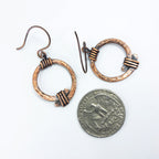 Torque: Hammered Copper Open Ring Dangles