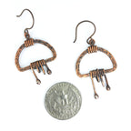 Earrings with quarter for size reference, approximately 1 inch wide — Nimbus Storm
