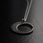 Handmade Hammered Crescent Moon Necklace: Gothic Celestial Pendant
